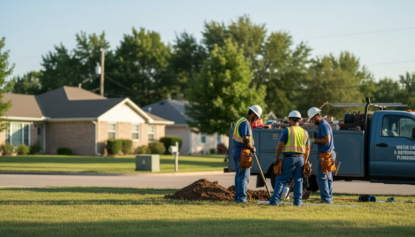 Residential water line and bathroom plumbing service in Gilmore City, IA